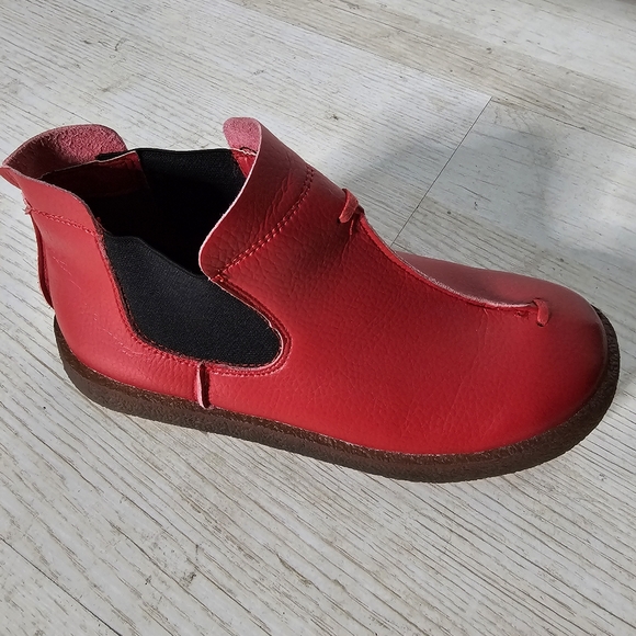 Mordenmiss (Tuo Rui) Chelsea Red Ankle Boots-pull-on- size 7.5 - Picture 8 of 12